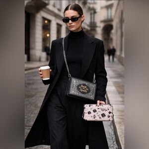 Witchcore Gothic Bag Set | Book Purse + Spooky Makeup Pouch